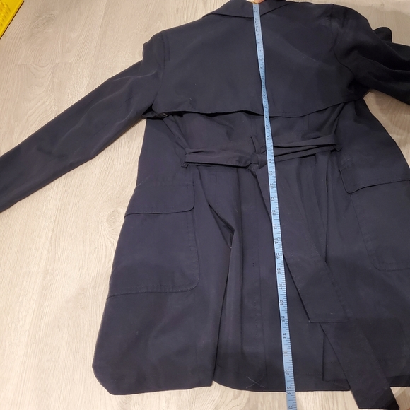 Banana Republic Factory Trench Coat Navy XS - Picture 7 of 7